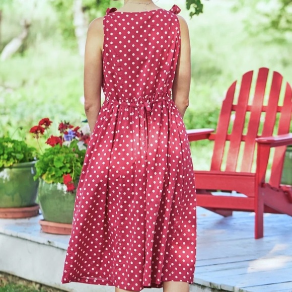 NWT April Cornell Molly Dot Dress Red Cream Size XXL / 1X - Picture 3 of 15
